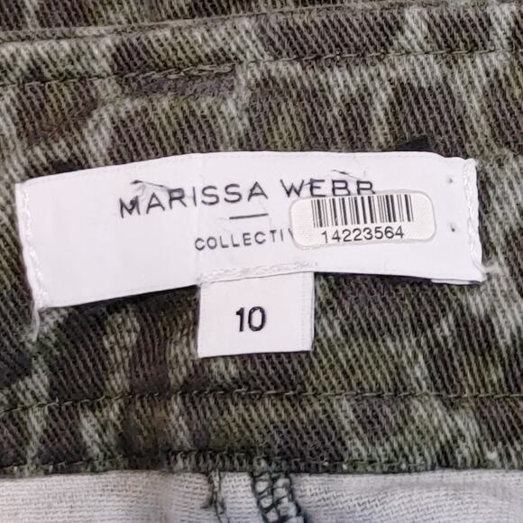 Marissa Webb Collective Leopard Tie Waist Belted Mini Skirt Green Womens Size 10 - Picture 5 of 10